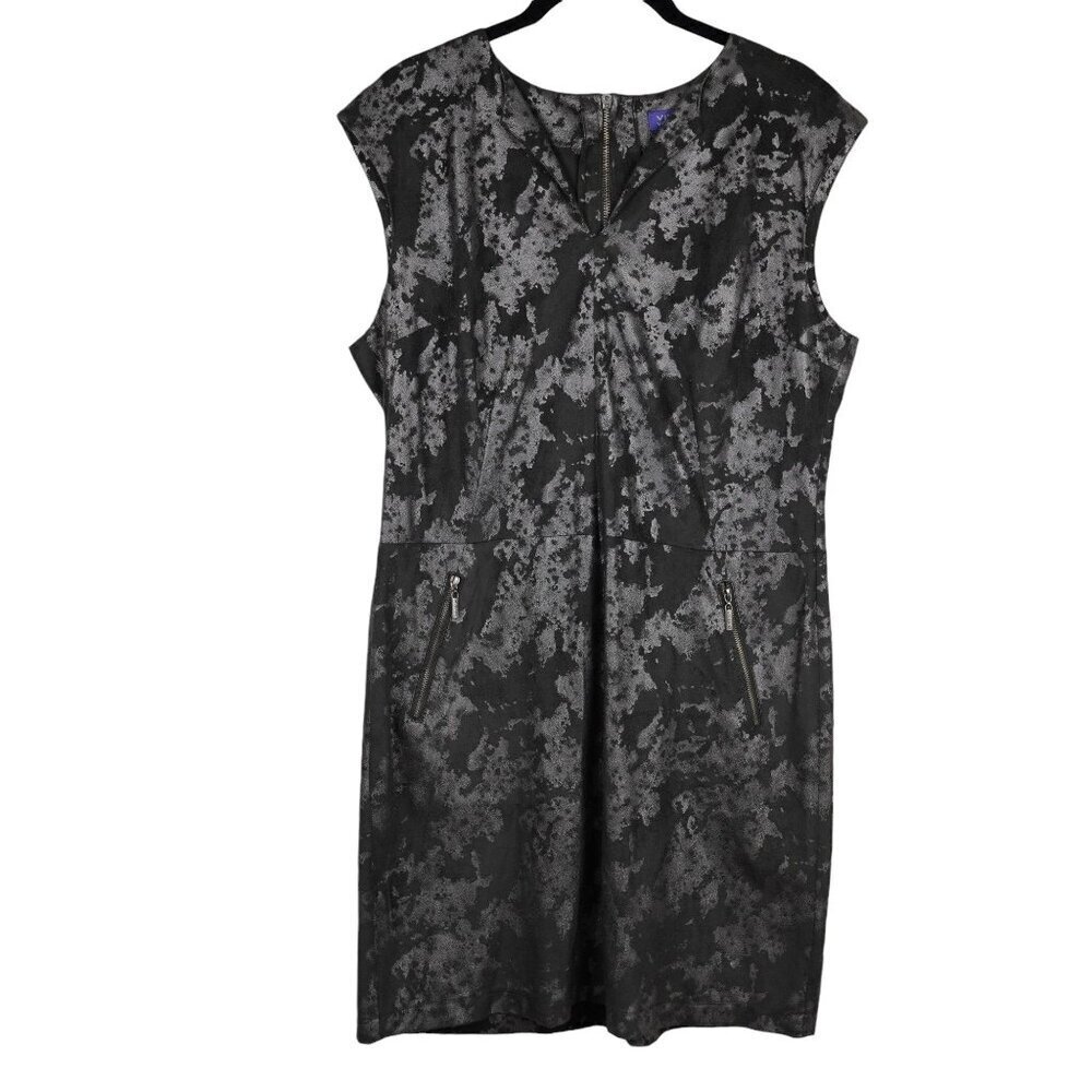 Vintage Vivienne Tam Urban Jungle Faux Suede Dress Size 10 With Zipper Pockets &